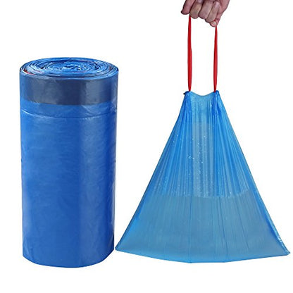 Medium Drawstring Garbage Bags, 8 Gallon, 110 Count/ 2 Rolls