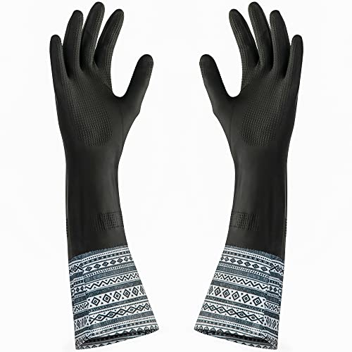 DecorRack 4 Pair Household Cleaning Gloves, Reusable Medium-Sized Multi-Purpose Gloves, Assorted