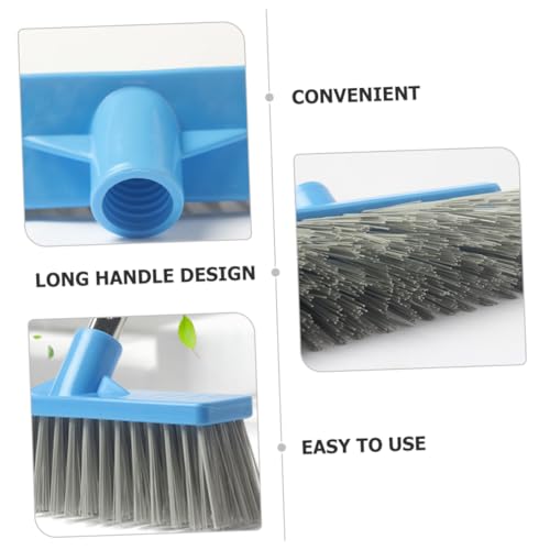 Long Handle Floor Scrub Brush with Stiff Bristles Versatile Cleaning Tool for Tiles Bathrooms Patios and Garages Convenient Storage and Easy Use