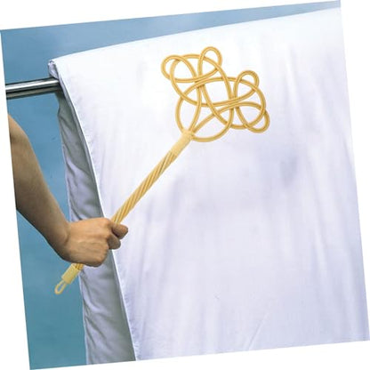 Healifty Quilt Beat Tool with Long Handle Soft PP Material Manual Duster for Carpets and Down Jackets Lightweight Portable Rug Paddle for Household Dust Removal and Cleaning