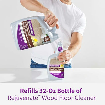 Rejuvenate Wood Floor Cleaner Refill, 1 Gallon, Cleans and Protects All Sealed Hardwood Floors and Dries Fast for a Streak-Free Clean, 2 Pack - size: 128 Fl Oz (Pack of 2)