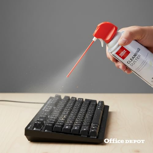 Office Depot Cleaning Duster, 10 Oz Compressed Canned Air for Electronics, Keyboard Cleaner for Computer, Laptop, PC, Printer, Office Equipment, Moisture-Free, Pack of 1 - size: 1