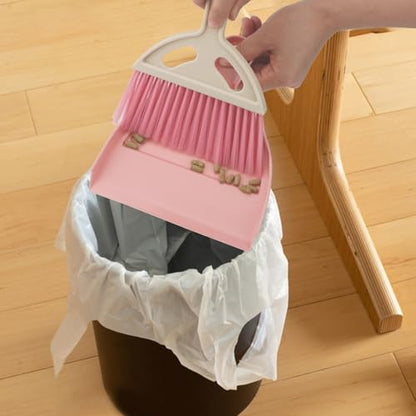 Mini Dustpan and Brush Set Portable Small Broom with Dust Pan Handheld Hangable Whisk Broom and Dust Pan for Home, Kitchen, Table, Office, Car 1 Pcs (Pink) - color: Pink