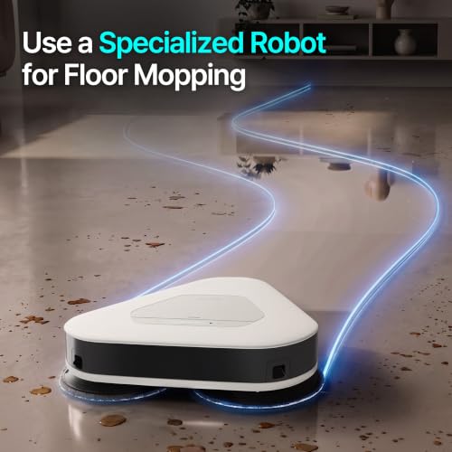 EVERYBOT 2026 NEW Three-Spin Slim Robot Mop, 3.27” Ultra Slim & 43dB Ultra Quiet, Upgraded Mop Pads for Powerful & Deep Clean, 200min Runtime, 6-Cleaning Modes, Smart Water Supply System, No APP/WiFi