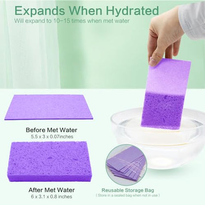 Large Cellulose Sponges, Kitchen Sponge for Dish, Thick Heavy Duty Scrub Pads, Non-Scratch Scrubber for Household/Cookware/Bathroom/Office/Boat 5.5" x 3" x 1" (7 Pack) Purple - color: Purple