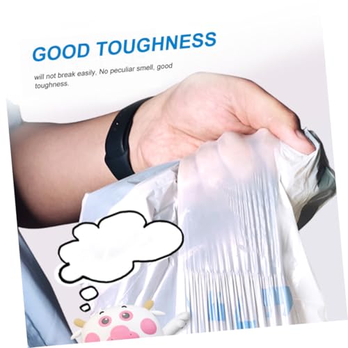 Uonlytech 69pcs Drawstring Garbage Bags Thickened Portable Rubbish Holder 50x55cm High Tenacity Kitchen Trash Bags for Trash Cans to 37cm Diameter
