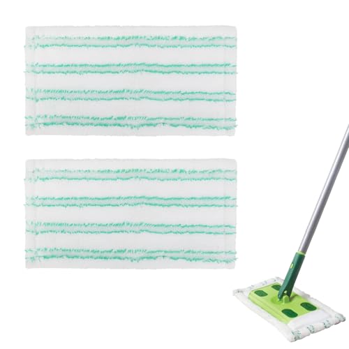 Microfiber Mop Pads Replacement for Quick Shine Hard Surface Floor Polish Mop: Washable & Reusable Pad,Wet Dry HardFloor Cleaning Refills Pad（2 Pack） - size: 2 Pack