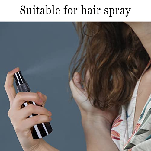 9 Pack Amber Glass Small Spray Bottles, 2oz Travel Fine Mist Empty Mini Spray Bottles for Essential Oils and Hair - color: Amber-9 Pack