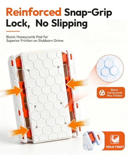 Sopami Handheld Snap Grip Mini Mop Use Any Cloth - Convenient Cloth Changing Mini Mop for Home Use with Easy Tap Handle（Includes 10 Washable Pads