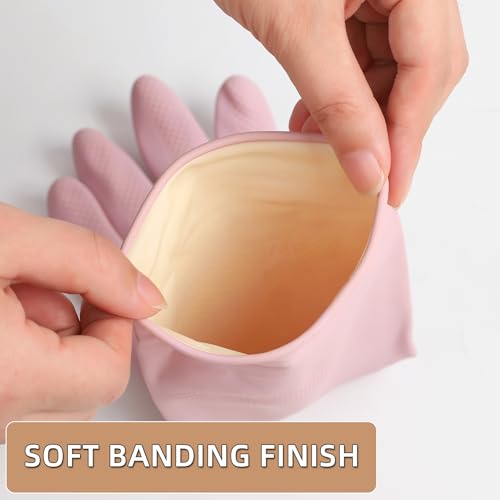 Dishwashing Rubber Gloves Reusable Kitchen Gloves 2Pairs Cleaning Gloves for Washing Dishes Long-lasting&Non-Slip - color: Light Blue&light Green, size: Medium