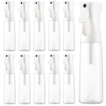 10 Packs 6.8Oz/200ML Spray Bottle For Hair – Ultra Fine Mist Sprayer, Continuous Mister Spray Bottle for Hairstyling, Cleaning, Plants, Pets, Barbers, Salons, Essential Oil Scents - color: Clear-6.8OZ