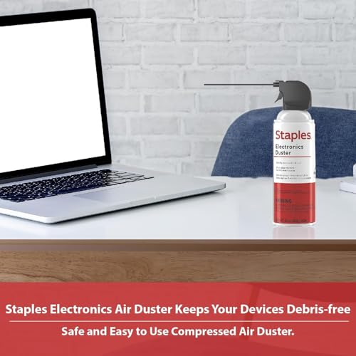 Staples Compressed Air Dusters – Canned Air for Electronics, Keyboards & Office Devices