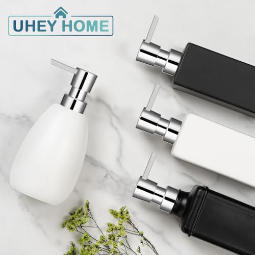 2 Pack Soap Dispenser Pump Replacement 28/400 Thread Lotion Pump Head for Regular Mouth Refillable Bottles for Kitchen & Bathroom(Silver) - color: Silver-3