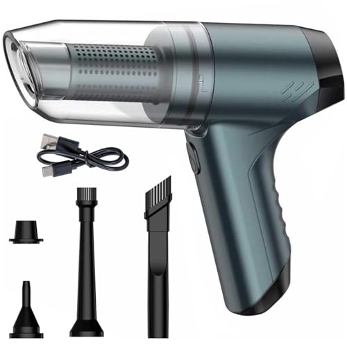 Handheld Vacuum Cleaner Cordless, High Power 11000PA Suction Portable Car Vacuum Cleaner Rechargeable, 3 in 1 Mini Air Duster with 2 Filters, Green