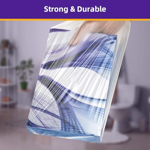 8-Gallon Trash Bags Bathroom Trash-Bags - Medium Unscented Clear White 90 Counts Strong Plastic Recyclable Liners Thick Bulk for Kitchen Office Waste Basket Disposable Compactor - style: PE-8Gal Clear 90