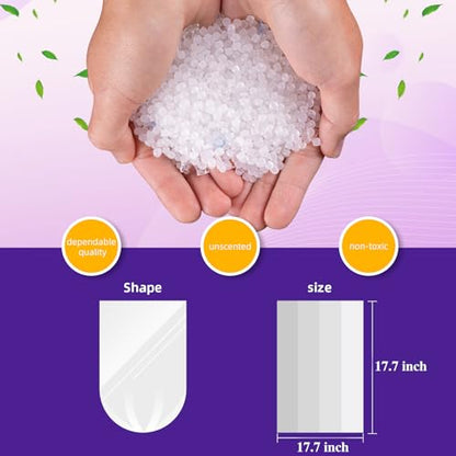2-Gallon Trash Bag Extra-Small Garbage-Bags - Heihaily Unscented Strong Thick Mini Clear White Bulk 200 Counts Recycling Plastic Liners for Kitchen Office Bathroom Car Can - style: PE-2Gal Clear 200