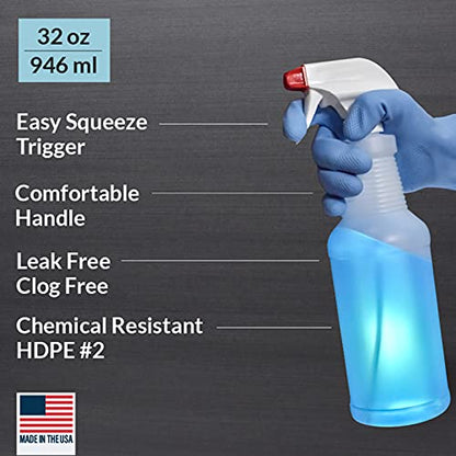 Pinnacle Mercantile Plastic Spray Bottles Leak Proof Technology Empty 32 oz Pack of 10 Made in USA - size: 32 Oz, 10 Pack