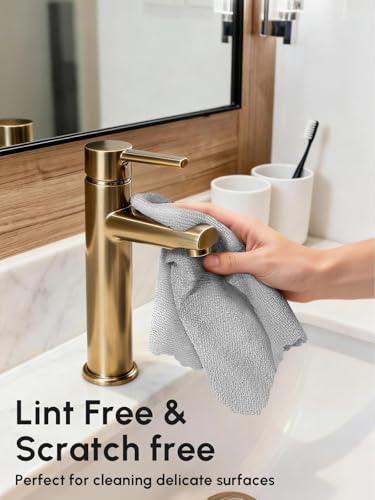 Microfiber Cleaning Cloths Roll, 75 Pack Tear Away Microfiber Towels Roll, 12" x 12" Lint Free Rags, Reusable Cleaning Cloths, Washable, Scratch Free,Ultra Absorbent Dish Rags(Grey) - color: Grey, size: 75 pack