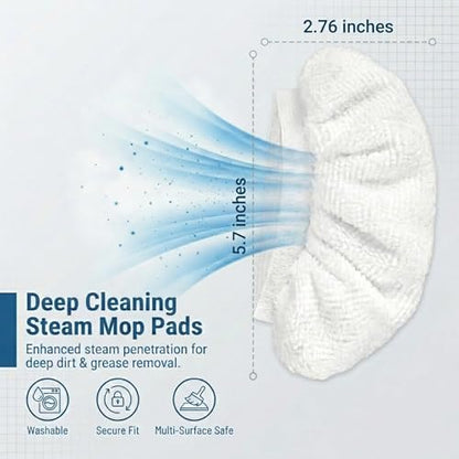 Tidy Monster 12 Pack Microfiber Cloth Covers, Washable Steam Cleaner Accessories Compatible with Bissell Steam Shot 39N7A/39N7V, McCulloch, PurSteam, Wagner & Dupray - color: 12 Pack White