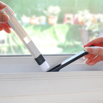 3 Sets Window Groove Mini Cleaning Brush Door Floor Slot Gap Keyboard Brushes Household Cleaning Tools Black - color: Black
