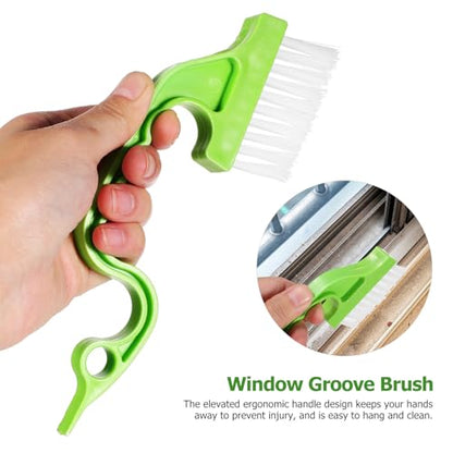 4 Pcs Window Track Cleaning Tools Set - Crevice Brushes for Efficient Cleaning of Window Grooves and Tight Spaces, Durable and Easy to Use