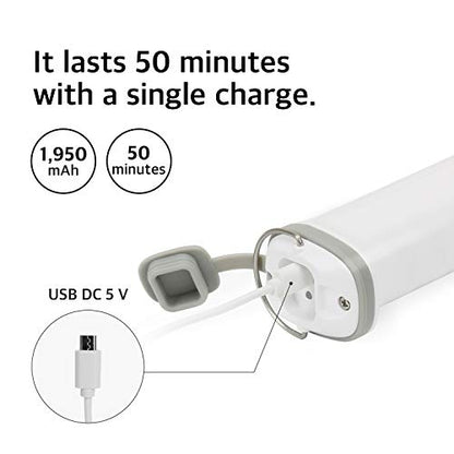 ABKO Electric Spin Scrubber Cordless Lightweight Cleaning Replaceable Brush Head Adjustable Extension Rod for Tile Bathtub Floor Bathroom Kitchen BC01