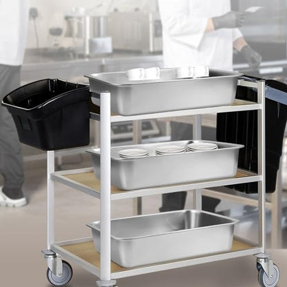 2 Pack Stainless Steel Commercial Bus Tubs Food Grade Meat Processing Tubs Lug Wash Basin Tote Box for Dishwashing, Kitchen, Restaurant, Utility (8 L) - size: 8 L