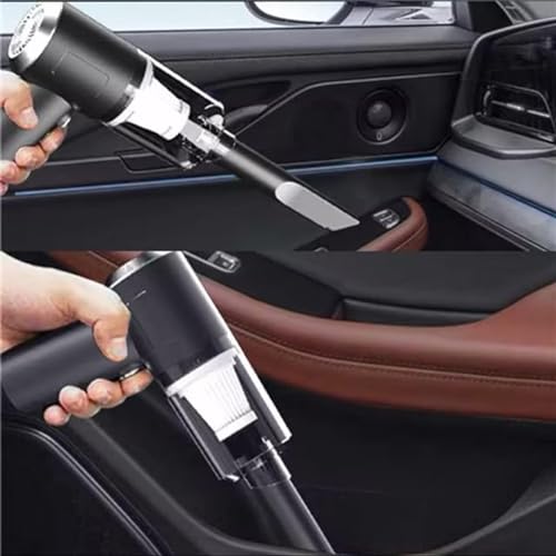 BLOWEST Handheld Car Vacuum Cleaner, 120W High Power Mini Handheld Vacuum, Rechargeable Portable Vacuum Cleaner with 2 in 1 Suction Nozzle for Home, Office and Car Cleaning (Black)