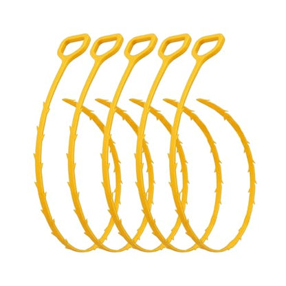 Drain Clog Remover, Drain Snake Hair Tool 20 inch Flexible Sink Drain Cleaner for Shower, Kitchen Pipe Unclogger, Plumbing Snake Hair Clog Remover Tool (Pack of 5) - style: 5 Pack
