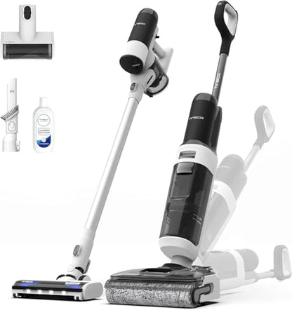 Tineco Floor ONE Switch S6 Stretch Wet Dry Vacuum Cleaner, Multi-Function, 180° Lay-Flat, Anti-Tangle Design, Self-Cleaning, 65Min Runtime, Dual-Edge Cleaning, Whole-House Cleaning Floor Cleaner - style: Switch S6 Stretch
