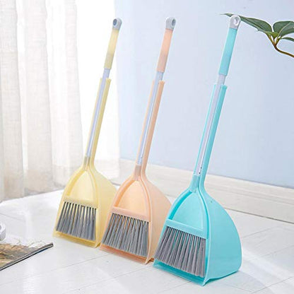 Mini Broom with Dustpan for Kids,Little Housekeeping Helper Set (Light Orange) - color: Light Orange