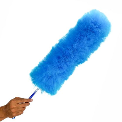 Kitchen + Home Large Static Duster - 27" Inch Electrostatic Feather Duster attracts dust Like a Magnet! - Sapphire - color: Sapphire