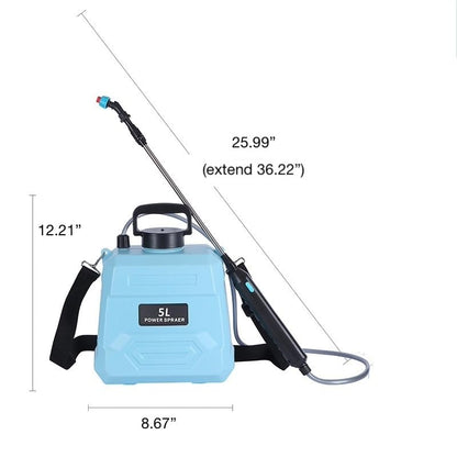 VIDAGARVIS Electric 1gallon, Outdoor, Indoor, VidaGardening, Ideal for Pest Control, Watering, Plant Watering Can, House Plant Watering Can, Car Washing, 4hours Battery Life (Blue) - color: Blue 1Gal