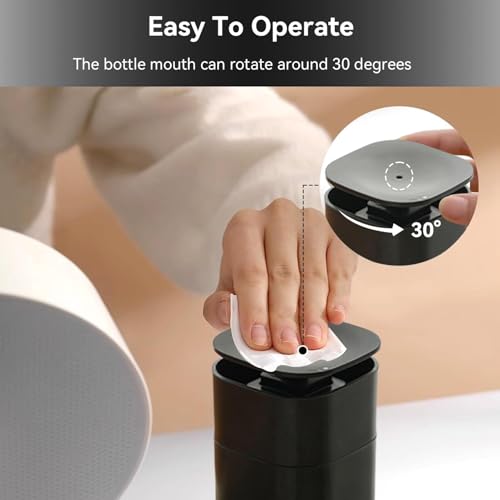 Pump Dispenser Bottle, Top Push Down Squeeze Liquid and Hand Soap Dispenser Refillable Dishwashing Bottles for Kitchen and Bathroom (Black) - color: Black