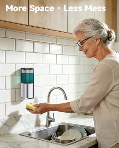 AIKE Automatic Wall Mount Liquid Soap Dispenser for Home and Commercial Bathroom 13.5oz IPX7 Waterproof,Polished Stainless Steel - color: Polished Stainless Steel