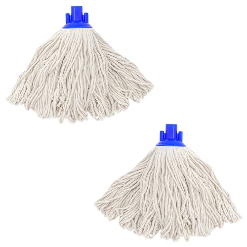 EaseYourDay Cotton String Screw on Mop Replacement Head Compatible with All Standard US Threading Pole (Acme 3/4 inch Thread) - 2 PCS