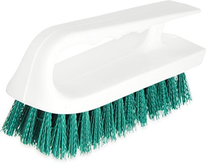 SPARTA 4002409 Ergonomic Iron-Shaped Handle Scrub Brush, 6", Green - color: Green/White, size: 6 Inches (Pack of 1)