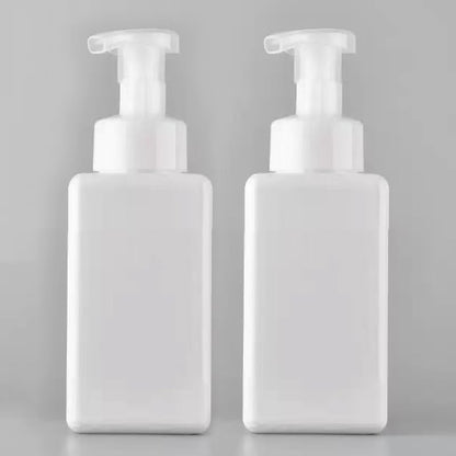 2 PCS-Foaming Soap Dispenser, Hand Soap Dispenser, Refillable Foam Liquid Hand Soap Empty Plastic Pump Bottle Container for Bathroom Vanities, Kitchen Sink, Hospital, Clinic（17 oz ） (White) - color: White