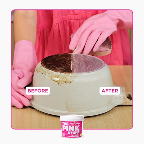 Stardrops The Pink Stuff Cleaning Paste 500g, Multi Purpose Cleaner for Kitchen, Bathroom, Tiles, Glass, Shower, Oven, Sink, Stainless Steel, Removes Grease, Grime & Stains - size: 17.63 Ounce (Pack of 1)