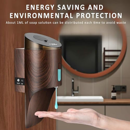 Wall Mounted Automatic Soap DispenserTouchless and Smart Electric Dispenser for Wall,Suitable for Public Places, Hotels and airports - color: Black
