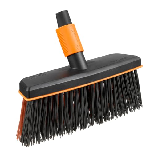 Fiskars All-Purpose Broom, Broom Head, Width: 26 cm, Plastic Bristles, Black/Orange, QuikFit, 1001417 - style: All-purpose broom (26 cm)