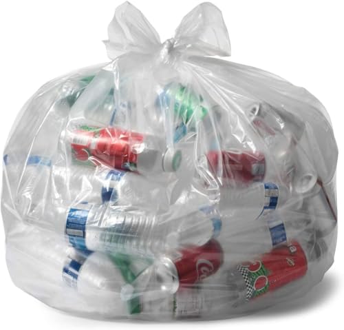 Aluf Plastics 45 Gallon 1.5 MIL Clear Garbage Bags - 40" x 46" - Pack of 200 - For Contractor, Industrial, Healthcare, & Municipal - color: Black, style: 45 Gal, 1.5 Mil, 200 Count
