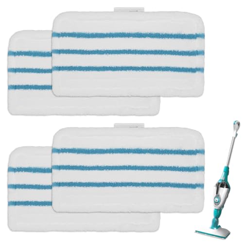 4Pack Steam Mop Pads Replacement for Black+Decker Steam Mop SM1600, SM1610, SM1620, HSM13E1, HSMC1300FX, HSMC1321, HSMC1361SG Cleaner Black and Decker Steam Mop Replacement Pads - color: Steam Mop Pads- 4Pack