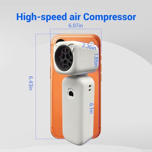Compressed Air Duster, 2000mAh Battery with Up to 2 Hours of Run Time, 4-in-1 Multifunctional Design, Dust Blower for Computers, Keyboards, Home, Outdoor Use, and Cars（Silver） - color: Silver