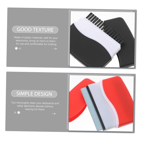 ORFOFE 3pcs Multi-Function Keyboard Brush Set Dual Head Phone Computer Screen Portable Electronics Cleaning Brush for Laptop Keyboard Phone for Home Travel