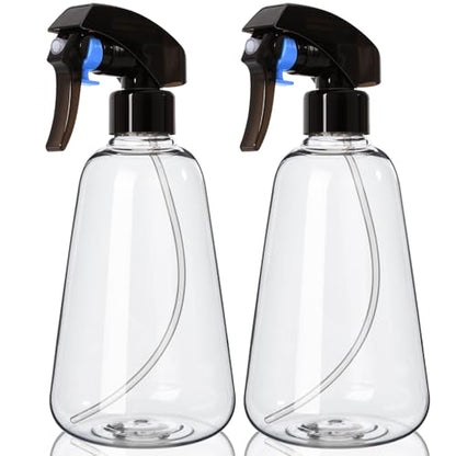 Bealee Spray Bottle 2 Pack, 16oz - Ultra Fine Mist, Plant Mister Hair Misting Empty Spray Bottles Indoor, Leak Proof Water Sprayer for Planting, Hair Care, Essential Oils, Cleaning Solutions (Clear) - color: Clear