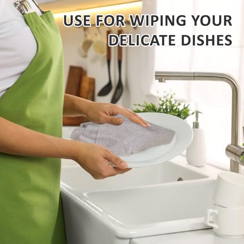 YoulerTex Reusable Cleaning Cloths Microfiber Towel: 50 Pack Washable Tear Away Cleaning Towels Roll - 12× 12 Absorbent Rags Drying Dishcloths for Kitchen House Car (20, Gray Cup Pattern) - color: Gray Cup Pattern