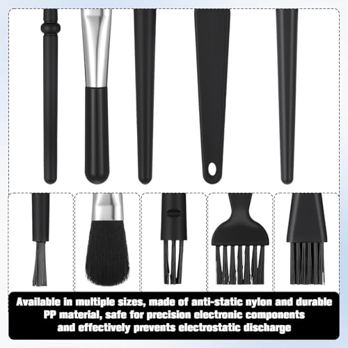 7-in-1 Mechanical Keyboard Cleaning Kit with Wire Keycap Puller, Switch Remover & 5 Anti-Static Brushes, Professional Keyboard Cleaner Tool Set for Computer, Laptop, PCB Motherboard
