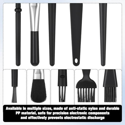 7-in-1 Mechanical Keyboard Cleaning Kit with Wire Keycap Puller, Switch Remover & 5 Anti-Static Brushes, Professional Keyboard Cleaner Tool Set for Computer, Laptop, PCB Motherboard