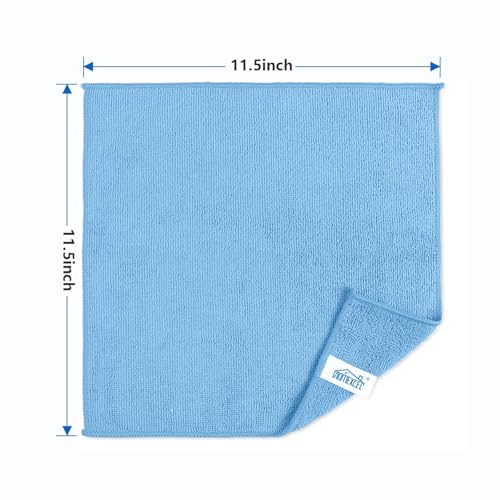 HOMEXCEL Blue Microfiber Cleaning Cloth, 8 Pack Cleaning Towels for Kitchen, Lint Free, Scratch-Free, Highly Absorbent, and Reusable Cleaning Rags for House, Window and Glass, Cars, 11.5 X11.5 inch - color: Blue
